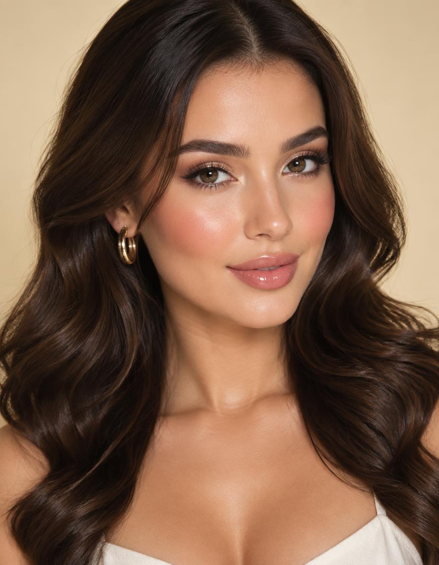After — complete bridal glam look